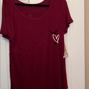 Burgundy t-shirt